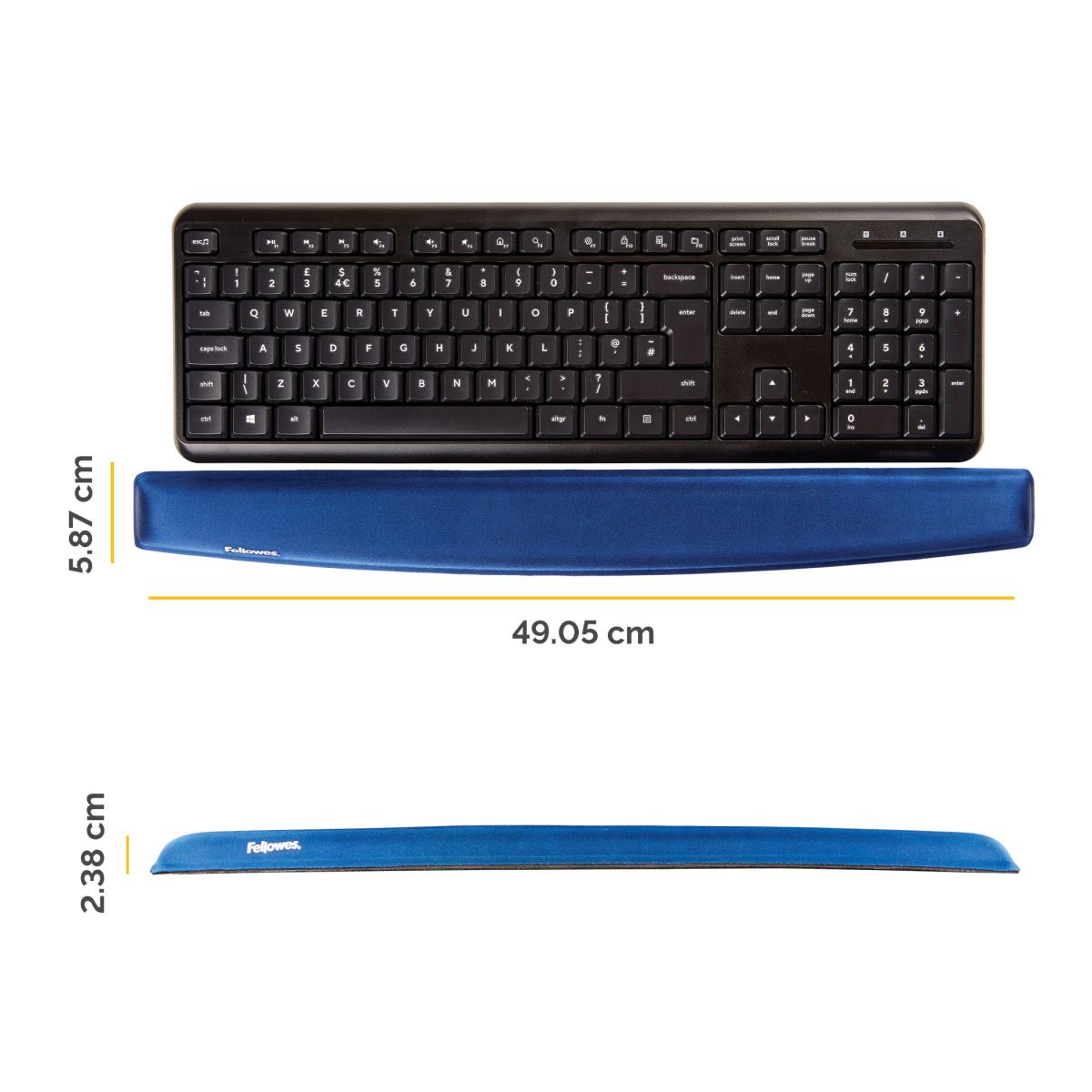9178401 Memory Foam Keyboard Rest Blue thumbnail
