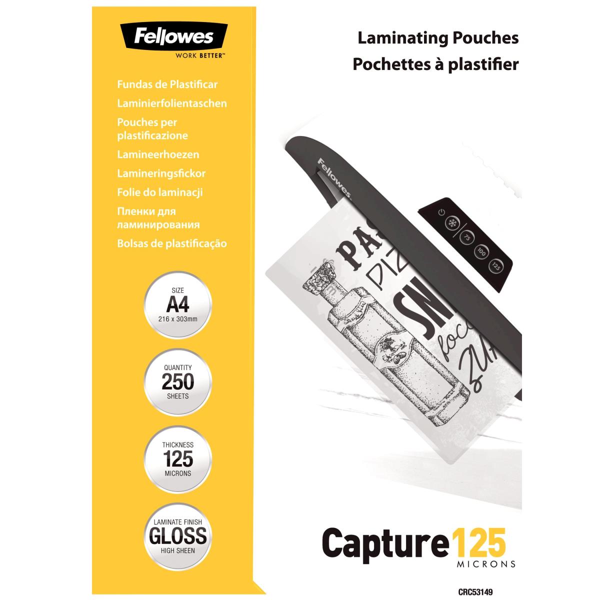 Laminating Pouch 125MIC A4 250pk thumbnail
