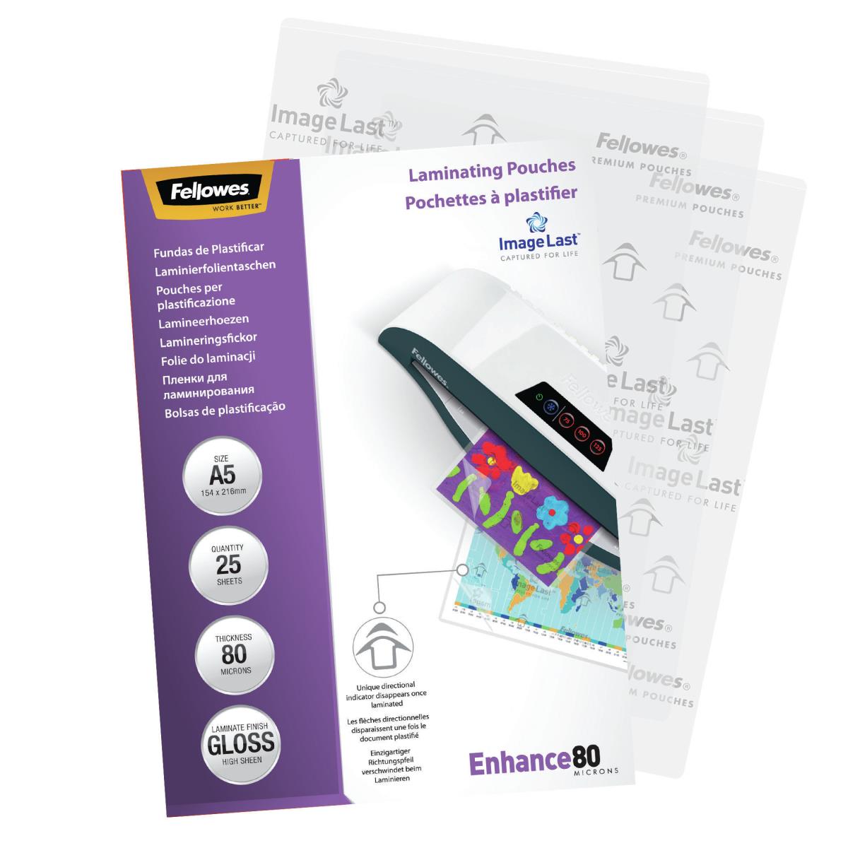 IL Laminating Pouch A5 80MIC Rtl25pk thumbnail