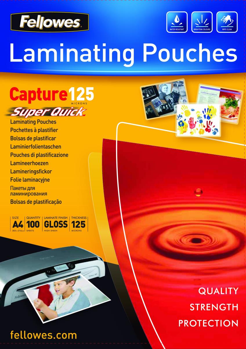 EU Product - Laminierfolie SuperQuick A4 125Mikron gl�nzend 100P thumbnail