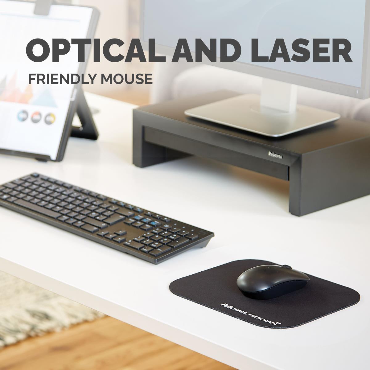 MOUSE PAD WITH MICROBAN - BLACK thumbnail