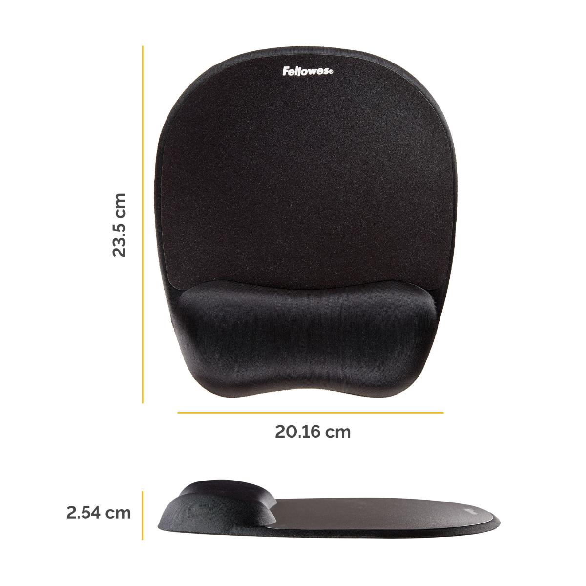 9176501 Memory Foam Wrist Rest and Mousepad Black thumbnail