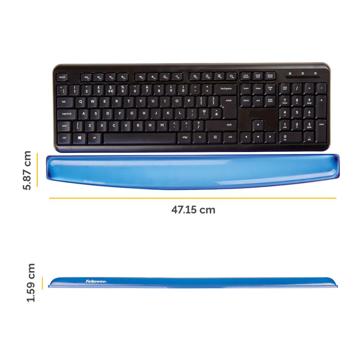 91137 Crystal Gel Keyboard Wrist Support Blue thumbnail