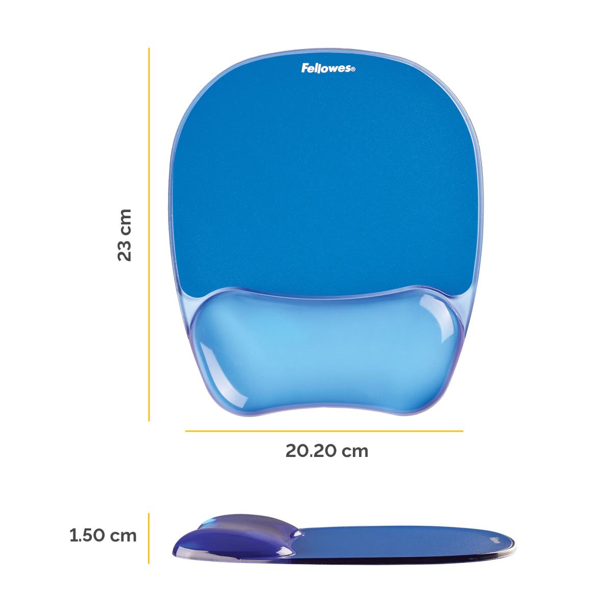 91141 Crystal Gel Mousepad Wrist Support Blue thumbnail