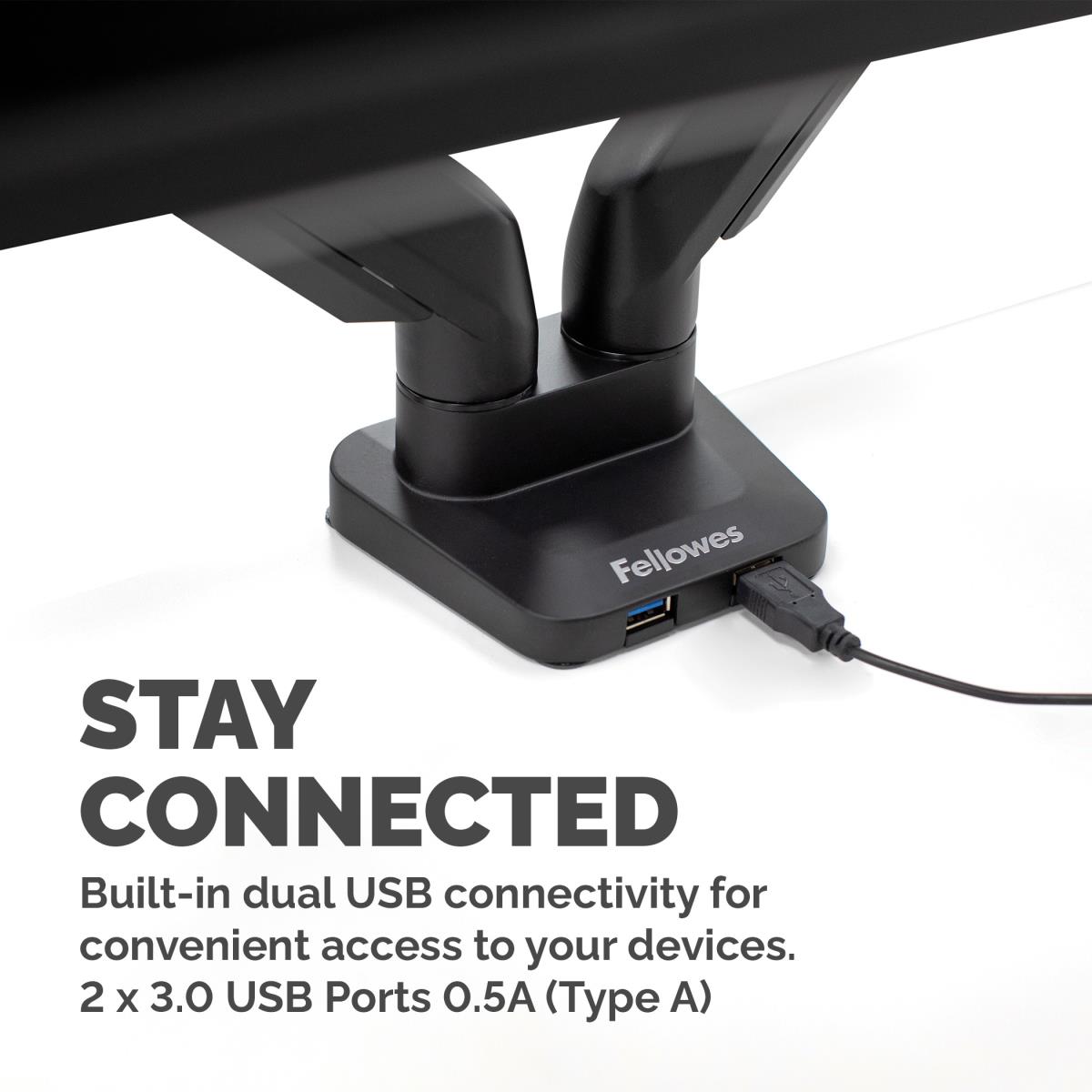 Platinum Series Dual Monitor Arm - Black thumbnail