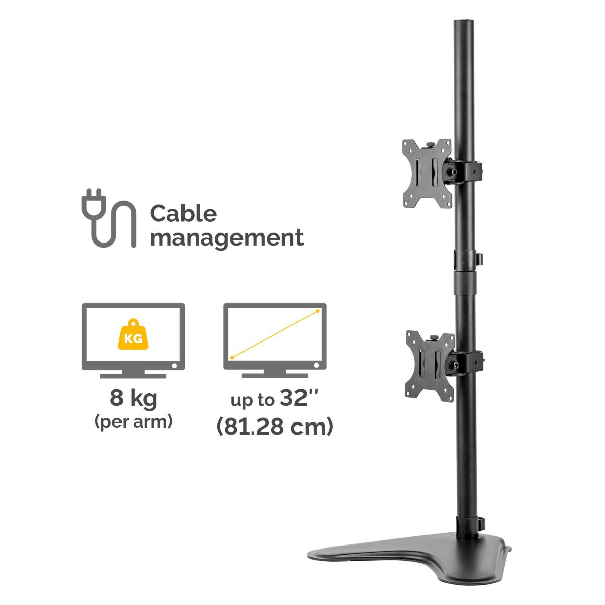 Freestanding Dual Stacking Monitor Arm thumbnail