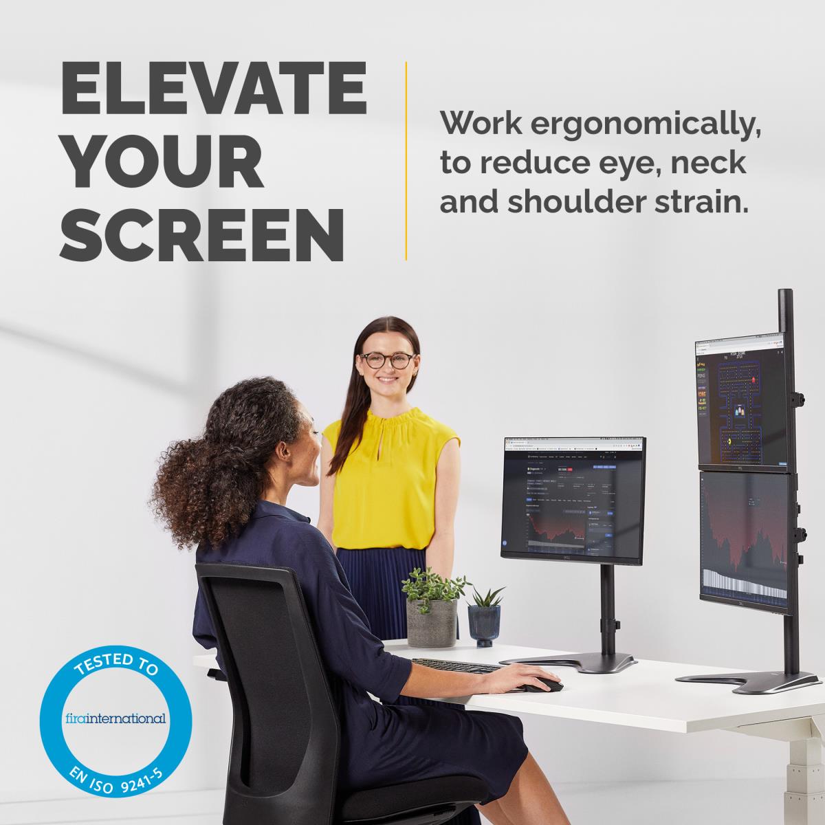 Freestanding Dual Stacking Monitor Arm thumbnail