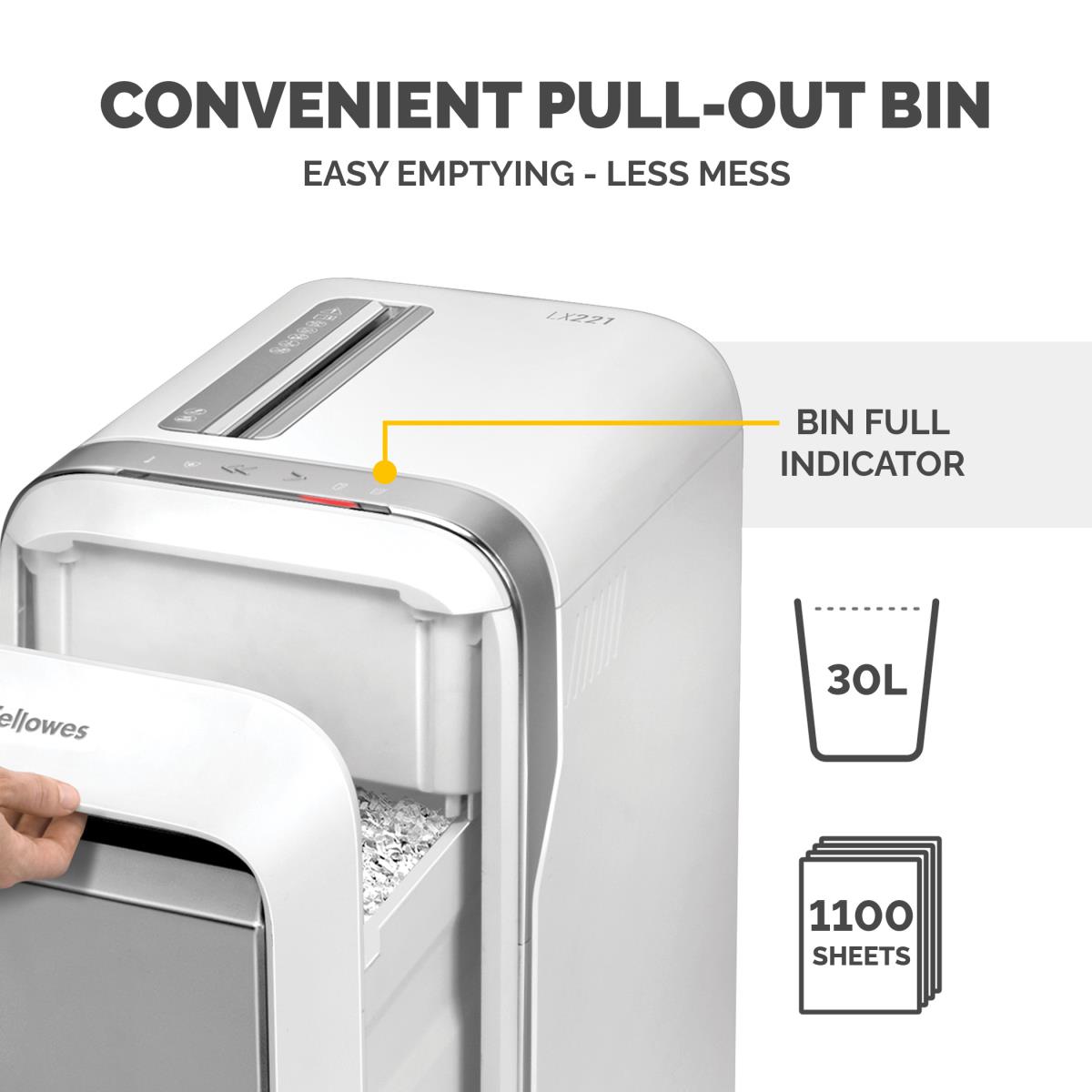 Powershred LX221 Micro-Cut Shredder White thumbnail