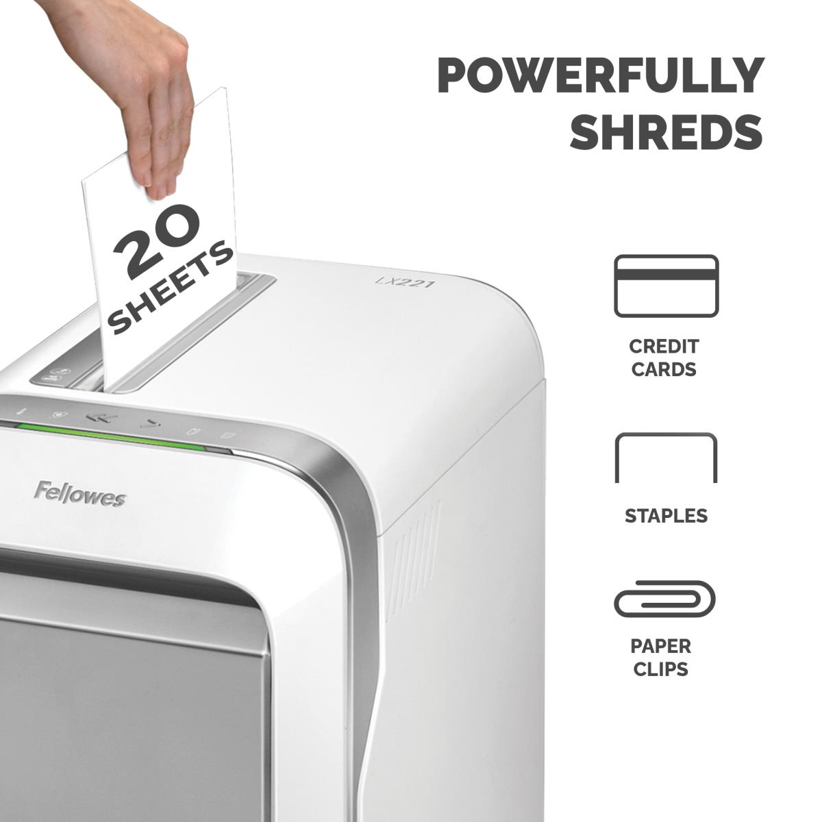 Powershred LX221 Micro-Cut Shredder White thumbnail