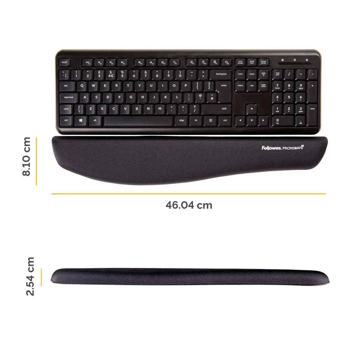 9252103 Plushtouch Black Keyboard Wrist Support thumbnail