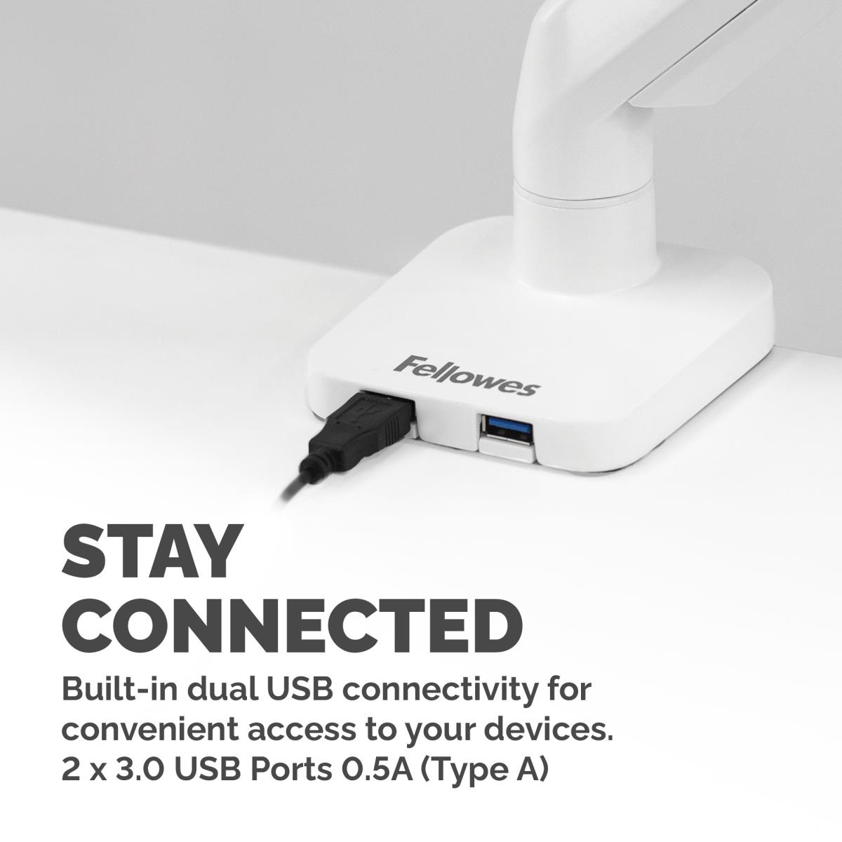 8056201 Platinum Series Single Monitor Arm - White thumbnail