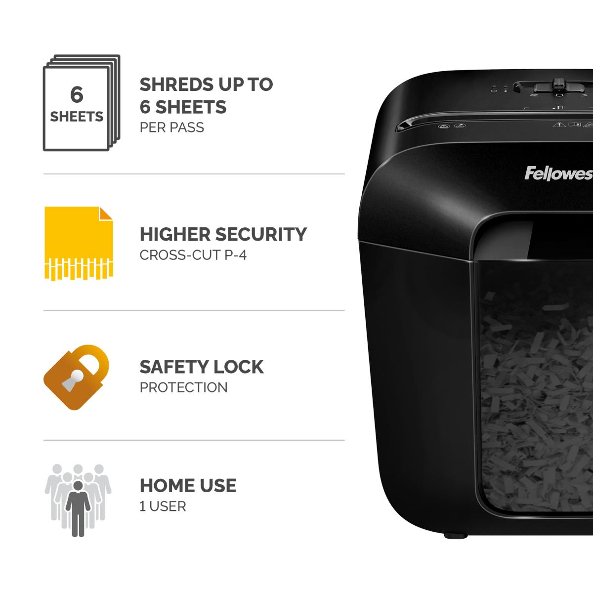Powershred LX25 Cross Cut Shredder Black thumbnail