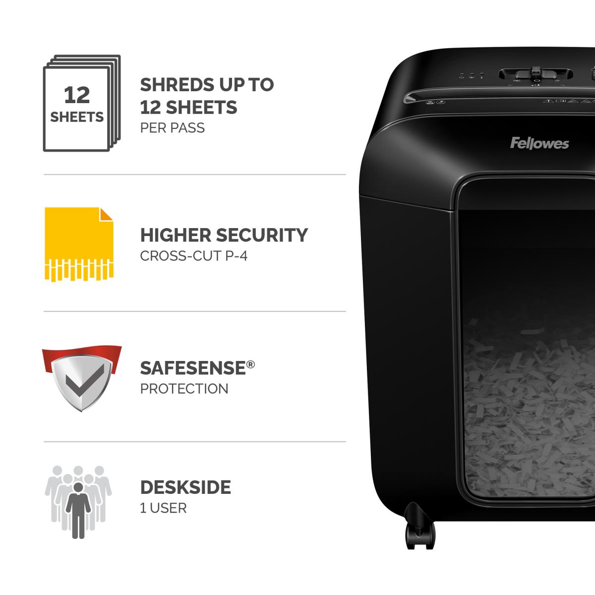 Powershred LX85 Cross Cut Shredder Black thumbnail
