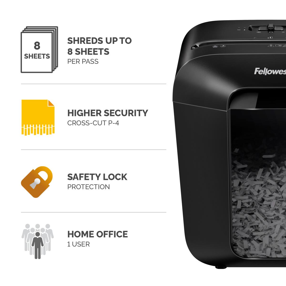 Powershred LX45 Cross Cut Shredder Black thumbnail