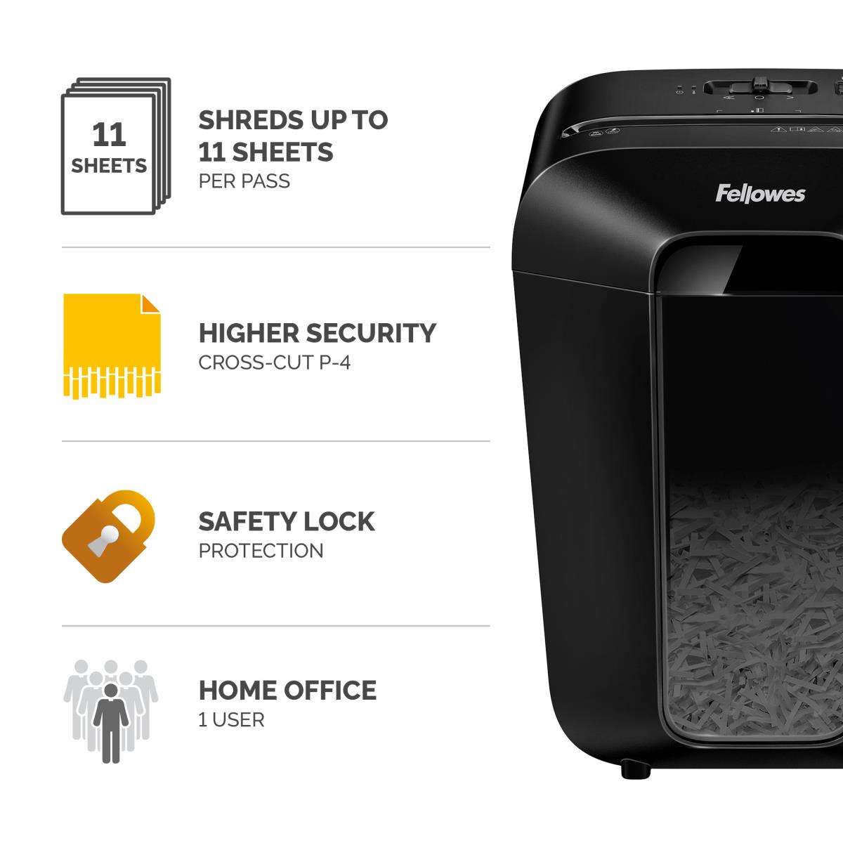 Powershred LX70 Cross cut Shredder Black thumbnail