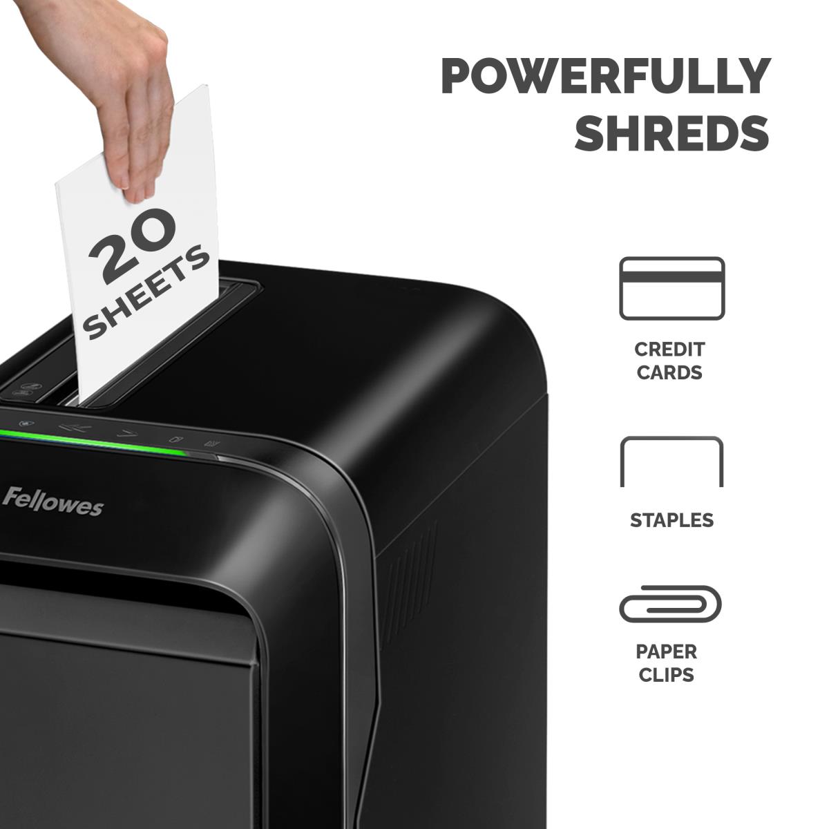 Powershred LX220 Mini-Cut Shredder Black thumbnail