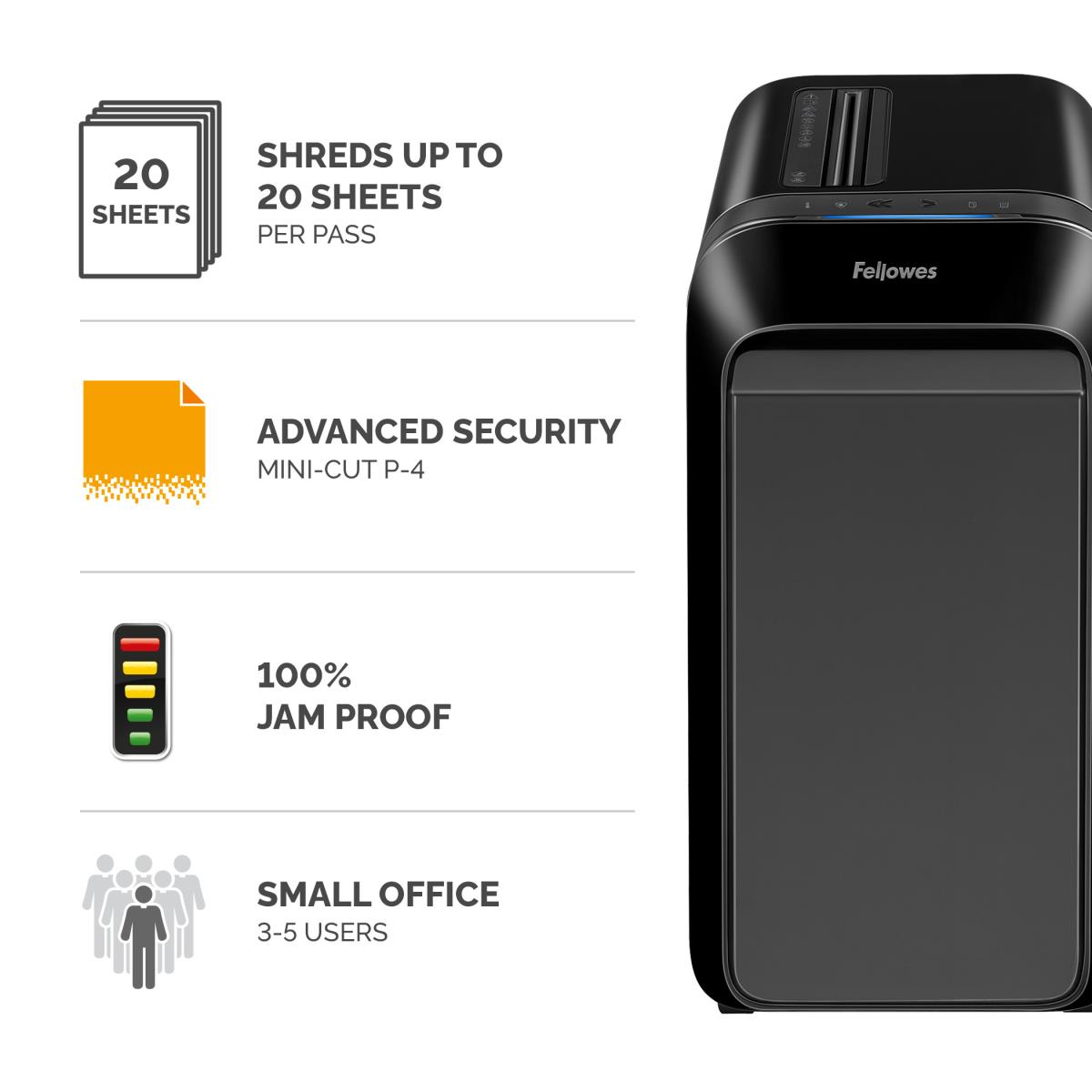 Powershred LX220 Mini-Cut Shredder Black thumbnail