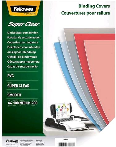 Clear Binding Cover 200mic A4 x Pack of 100 thumbnail