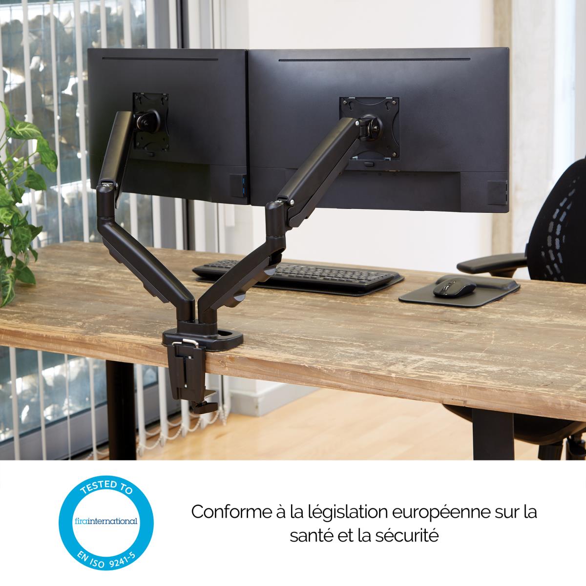 Eppa Dual Monitor Arm - Black thumbnail
