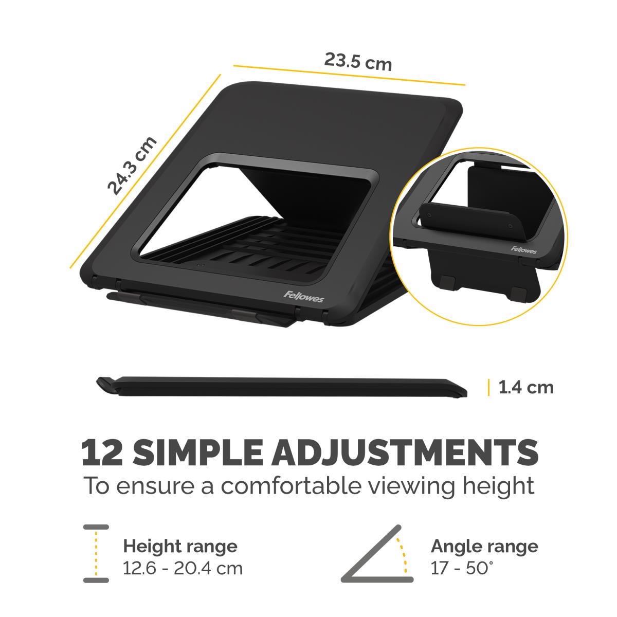 Breyta Laptop Stand Black thumbnail