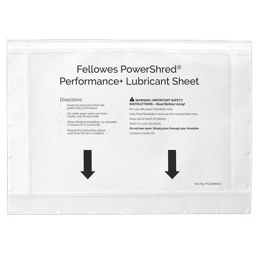 Performance+ Shredder Lubricant Sheets x10 thumbnail