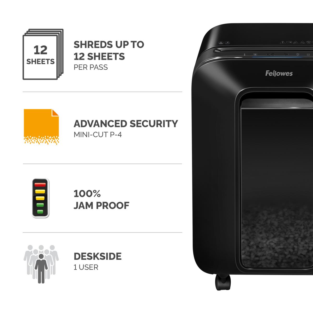 Powershred LX200 Mini-Cut Shredder Black thumbnail