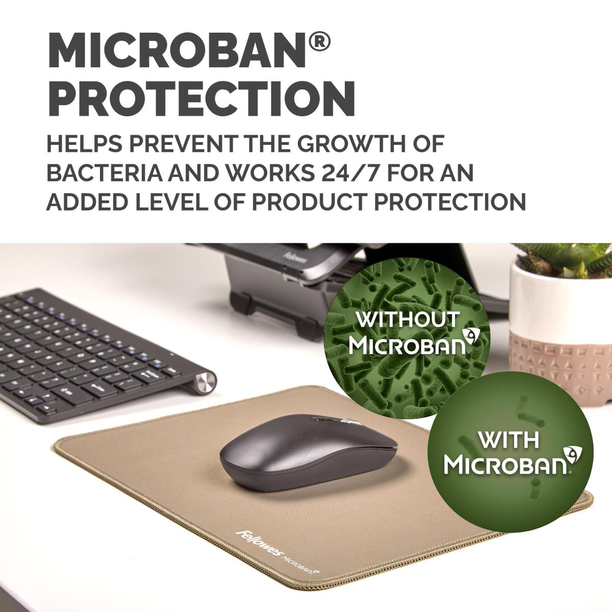 Breyta XL Mousepad with Antibacterial Protection Sand thumbnail