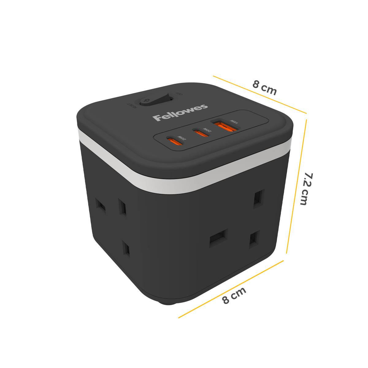 (NEW) FELLOWES  POWER CUBE TYPE G - BLACK 100136979 thumbnail