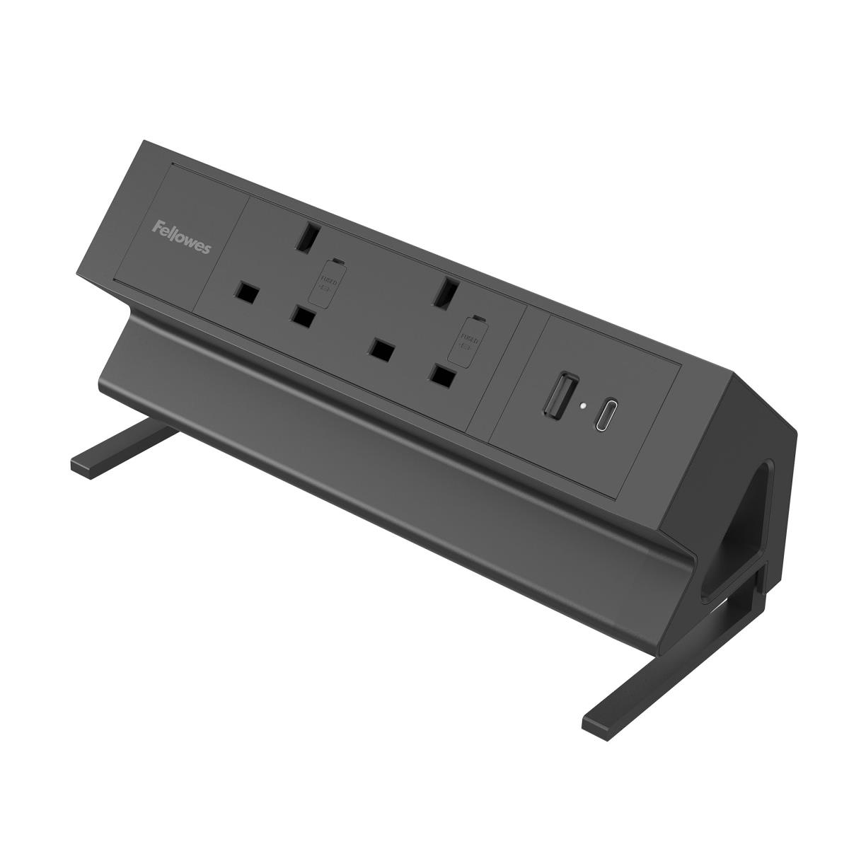 (NEW) FELLOWES  POWER DESK 2 TYPE G - BLACK 100136987 thumbnail
