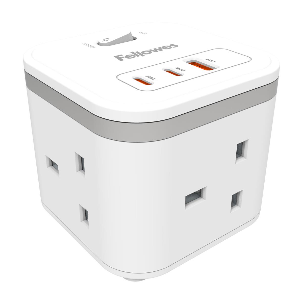 (NEW) FELLOWES  POWER CUBE TYPE G - WHITE 100137166 thumbnail