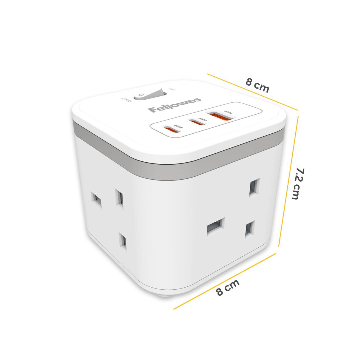 (NEW) FELLOWES  POWER CUBE TYPE G - WHITE 100137166 thumbnail