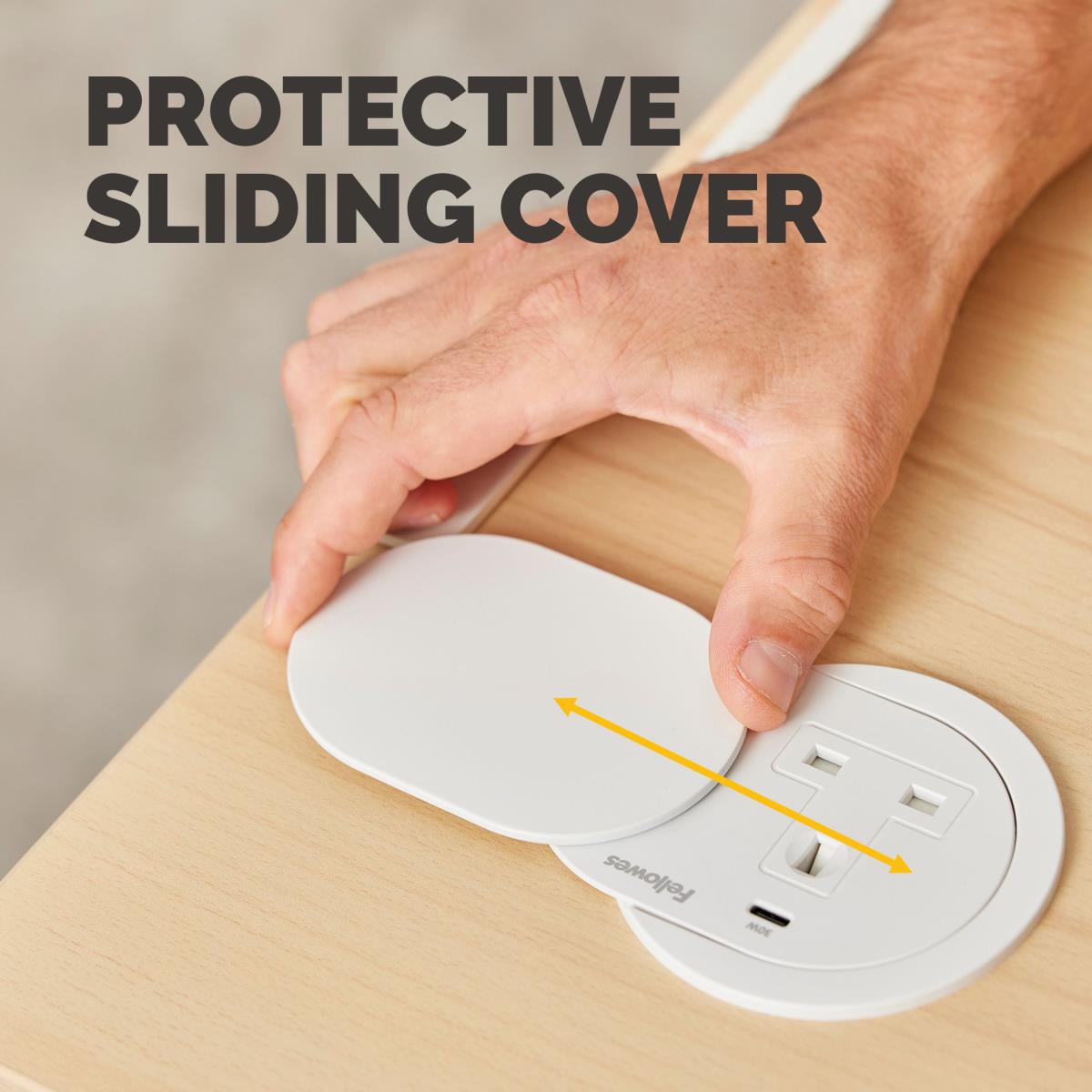 Power Spot with 1 x Power Socket and 1 USB C White thumbnail