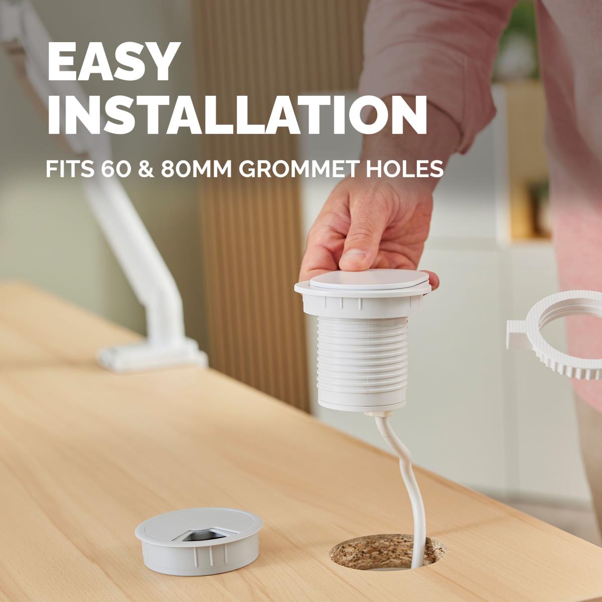 Power Spot with 1 x Power Socket and 1 USB C White thumbnail