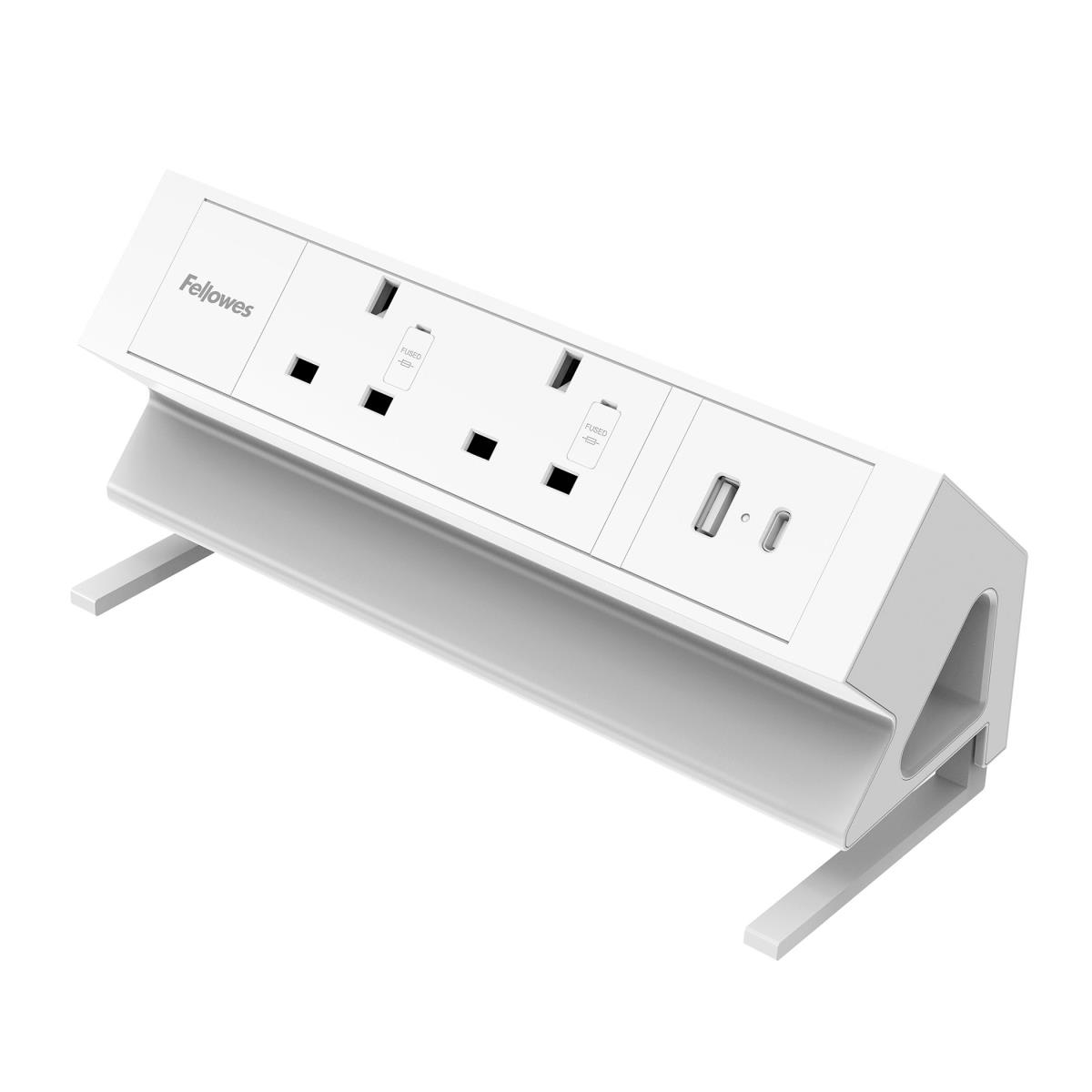 (NEW) FELLOWES  POWER DESK 2 TYPE G - WHITE 100137181 thumbnail
