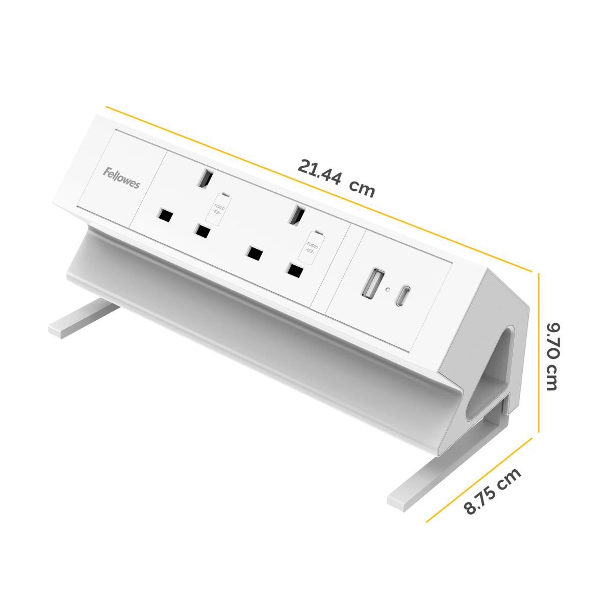 (NEW) FELLOWES  POWER DESK 2 TYPE G - WHITE 100137181 thumbnail