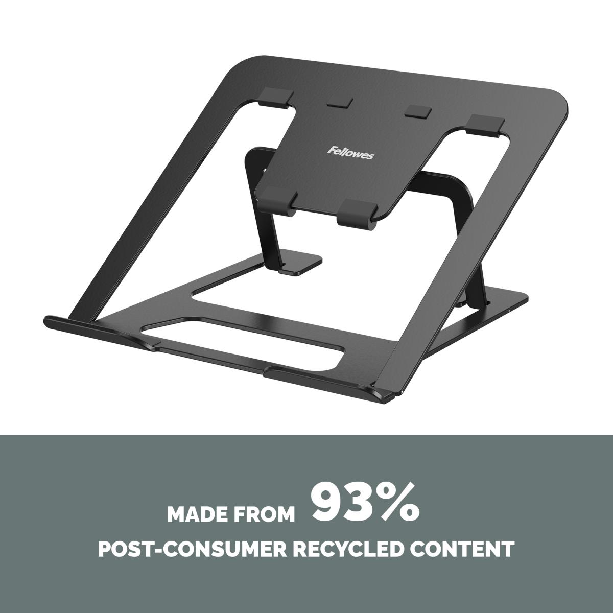 Adjustable Laptop Riser Alumia Portable Laptop Stand Black thumbnail