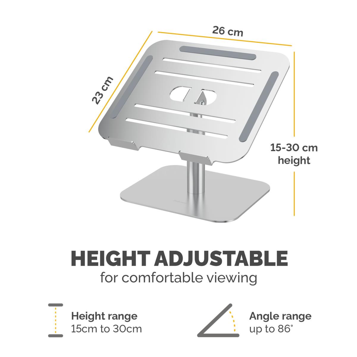 Alumia Desk Laptop Stand Silver thumbnail