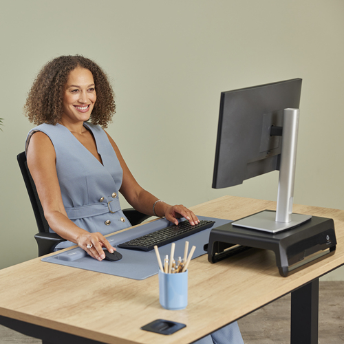 (NEW) FELLOWES BREYTA PALM WRIST REST -MARINE 100142567 thumbnail