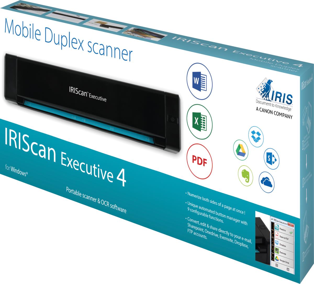 IRIS IRIScan Executive 4 - Sheetfed scanner - Dual CIS - Duplex - 216 x 813 mm - 600 dpi x 600 dpi - up to 100 scans per day - USB 2.0 thumbnail