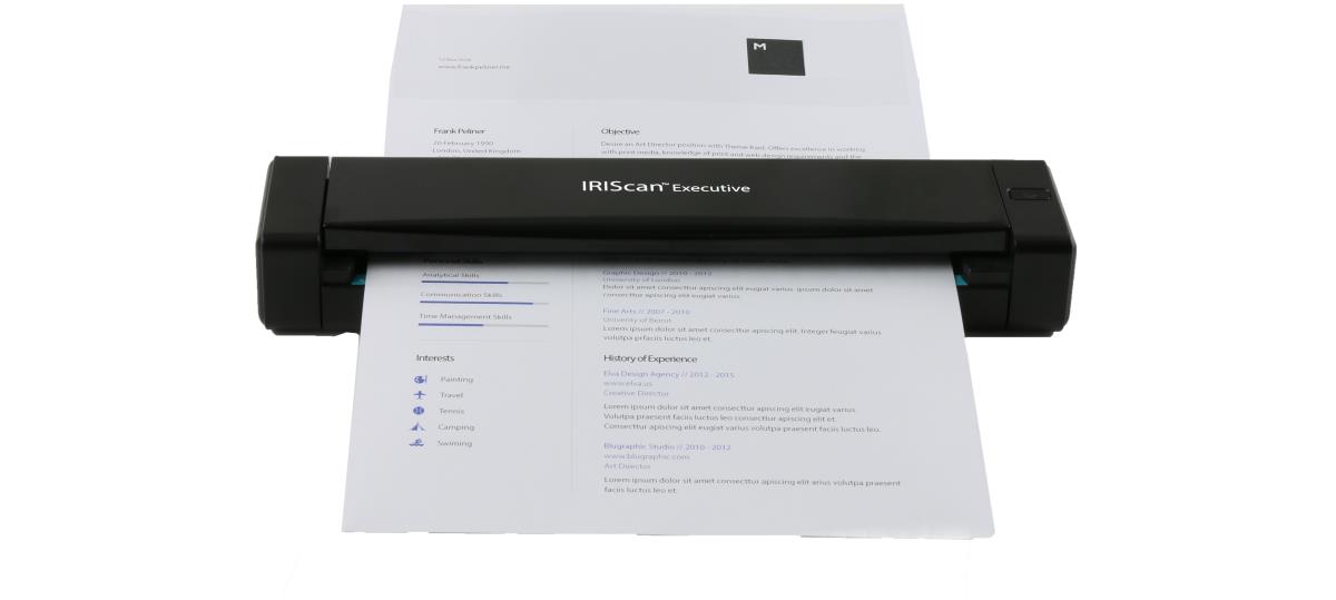 IRIS IRIScan Executive 4 - Sheetfed scanner - Dual CIS - Duplex - 216 x 813 mm - 600 dpi x 600 dpi - up to 100 scans per day - USB 2.0 thumbnail