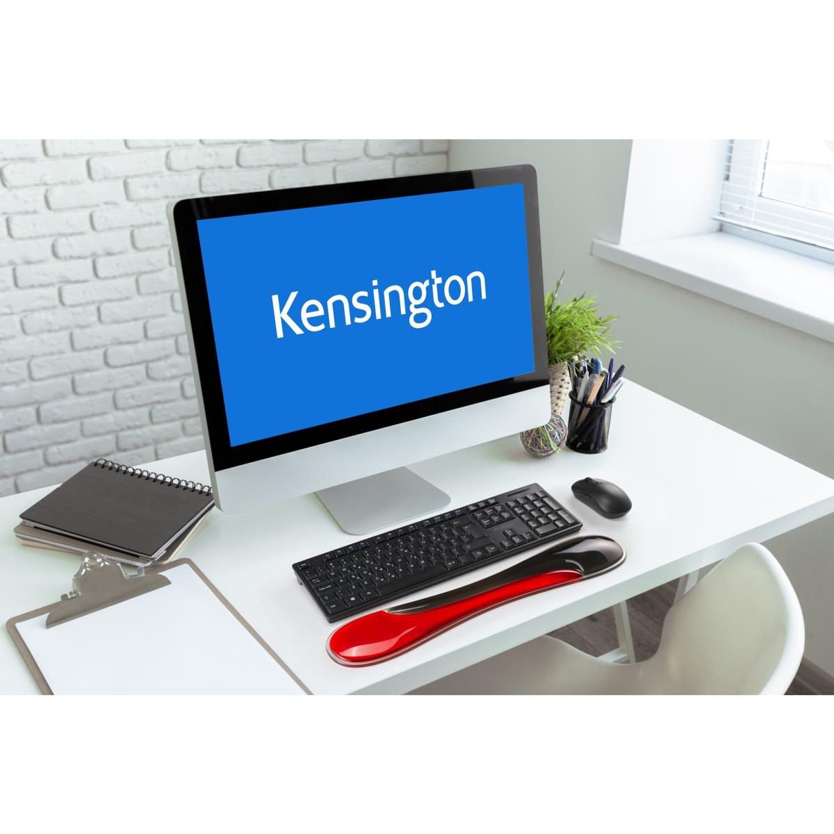 SLIM DUO GEL KB WRIST REST - RED thumbnail