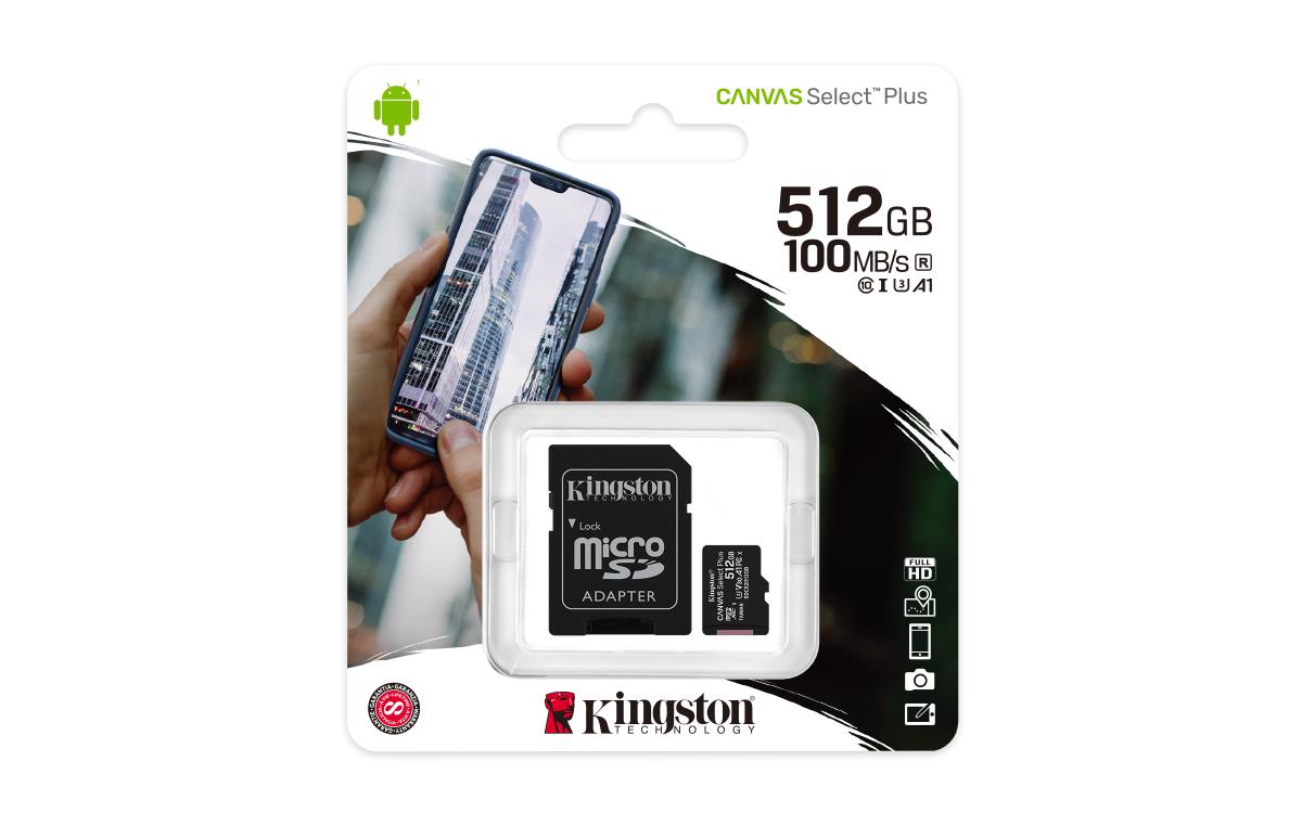 512GB micSDXC Canvas Select Plus 100R A1 C10 Card + ADP thumbnail