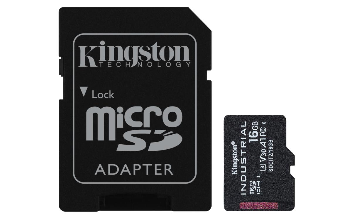 SDCIT2/16GB Industrial Micro SD Flash Memory Card, 16GB, Class U3 V30 A1, UHS-I U1, Retail Packed thumbnail