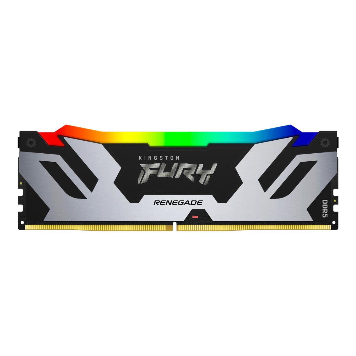 FURY Renegade KF564C32RSAK2-32 32GB (2x 16GB) DIMM System Memory, 6400MHz, DDR5, CL32, Silver, RGB, Intel XMP thumbnail