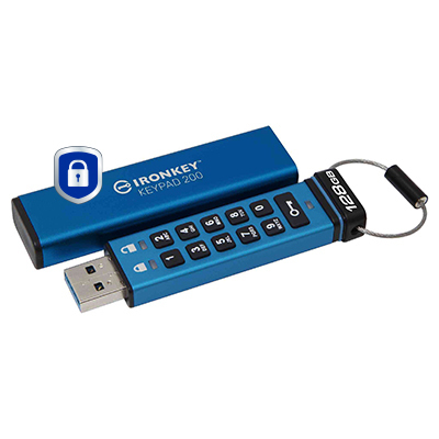 128GB IRONKEY KEYPAD200 AES-256 thumbnail