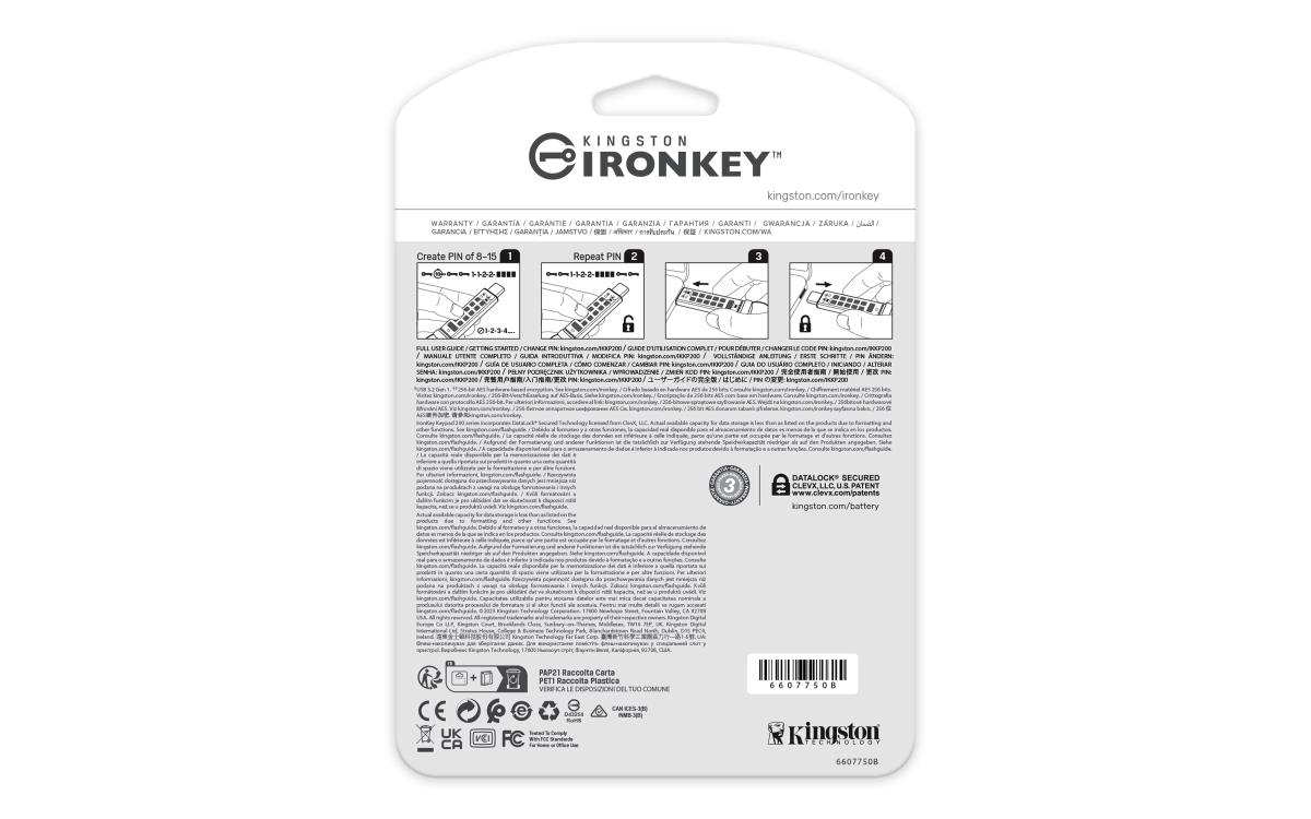EU Product - IronKey Keypad 200C Usb-C - USB-Stick - 64 GB thumbnail