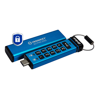 EU Product - IronKey Keypad 200C Usb-C - USB-Stick - 64 GB thumbnail