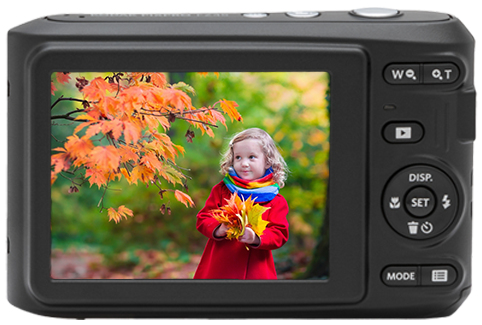 PIXPRO FZ45 16MP 4x Zoom Compact Camera - Black - Camera Only thumbnail