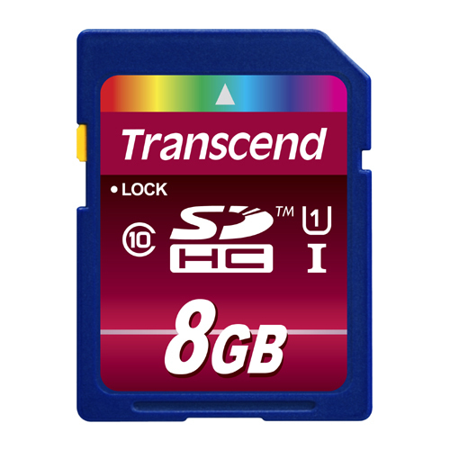 EU Product - TS8GSDHC10U1 - - SDHC - Klasse 10 - MLC -/s - Class 1 U1 - High Capacity SD (SDHC) - 8 GB thumbnail