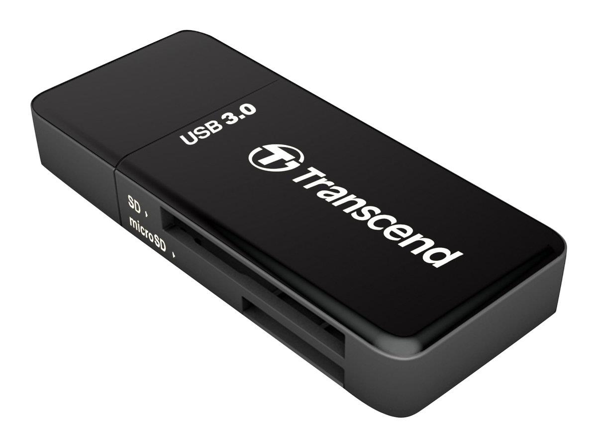 EU Product - Card Reader Transcend F5 USB3.0 SD/microSD Card Reader schw. thumbnail